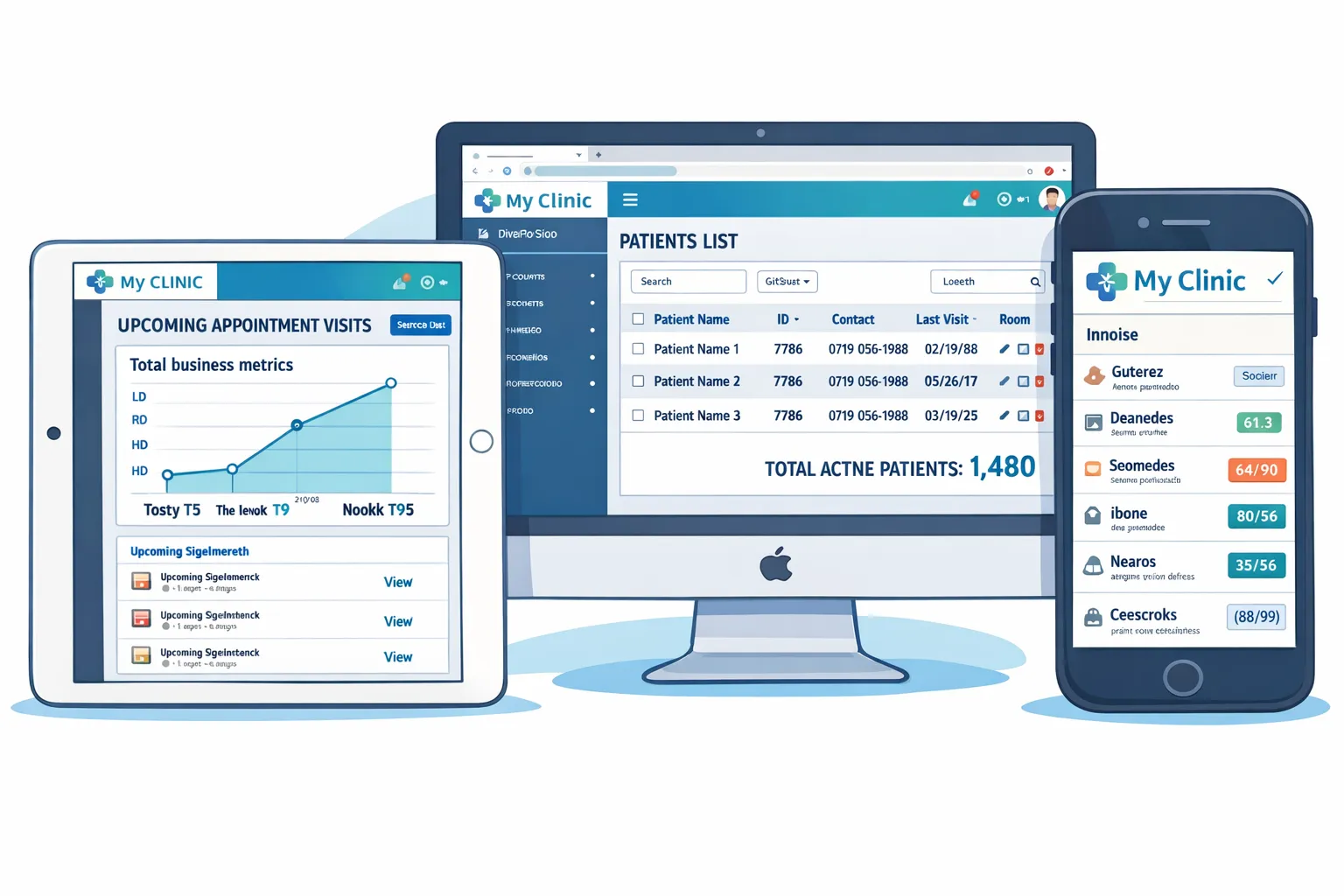 Clinicoz clinic management software dashboard