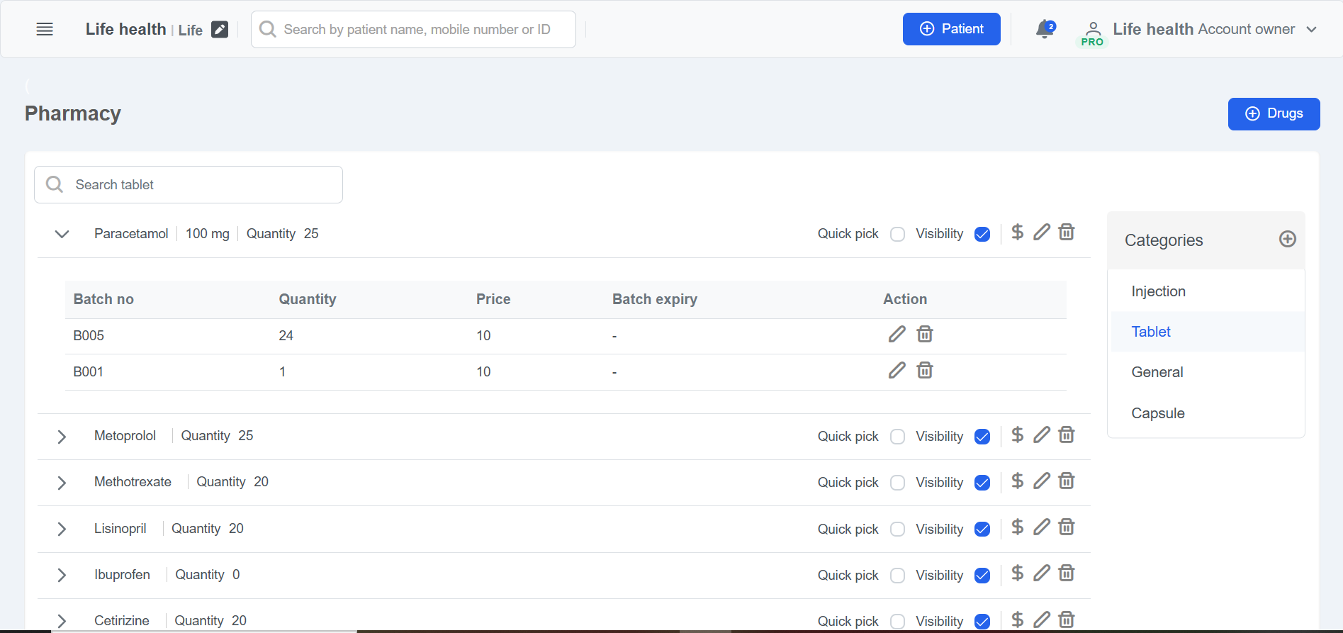 Pharmacy & Inventory Management